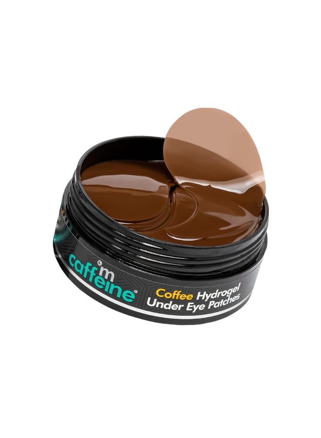 mCaffeine Coffee Hydrogel Under Eye Patches For Dark Circles & Puffiness Reduction |Winter Eye Care Routine | Eye Patch with Caffeine & Hyaluronic Acid | Moisture-Lock Technique For 2X Hydration - 30 Pairs for both Women and Men | 90G - Image 1